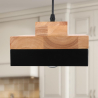 Buy Edda Scandinavian pendant lamp - Wood and metal Black 59308 - prices
